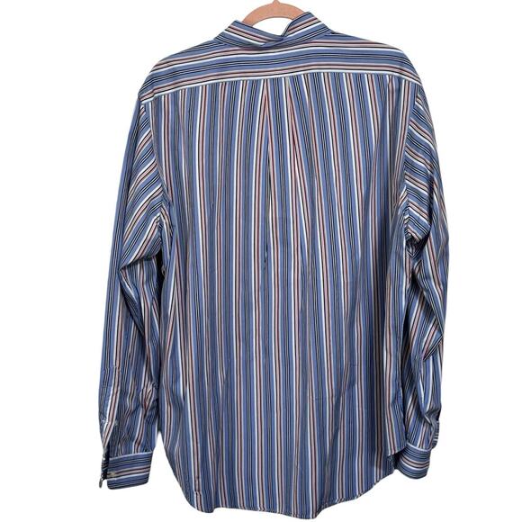 Ralph Lauren Classic Fit Oxford Men's Long Sleeve Button Up Shirt XL Striped - Picture 3 of 7